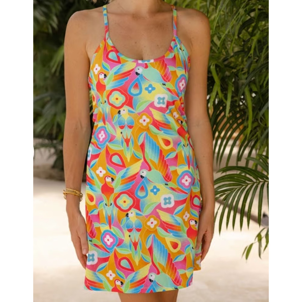 Kenny Flowers The Caribbean Exercise Mini Dress Multicolor Women's L